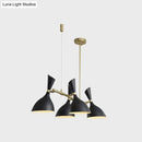 Modern rose gold and white funnel ceiling pendant dining room light