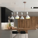 Modern rose gold and white funnel ceiling pendant dining room light