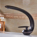 Modern rose gold & black brass basin faucet bathroom mixer tap