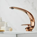Modern rose gold & black brass basin faucet bathroom mixer tap