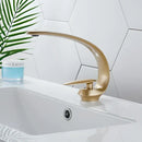 Modern rose gold & black brass basin faucet bathroom mixer tap
