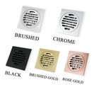 DecorBites™ Brass Square Floor Drain 10x10cm for Bathroom Shower with Insect-Proof Deodorant