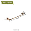 Modern rose gold & brushed gold stainless steel bathroom accessories