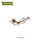 Modern rose gold & brushed gold stainless steel bathroom accessories