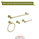 Modern rose gold & brushed gold stainless steel bathroom accessories