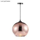 Modern rose gold copper sphere pendant light for kitchen bar