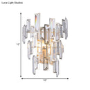 Modern rose gold crystal wall lamp for dining room
