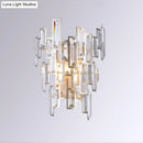 Modern rose gold crystal wall lamp for dining room