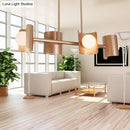 Modern rose gold molecule pendant light for dining room