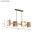 Modern rose gold molecule pendant light for dining room