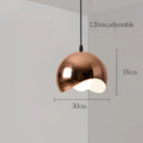 Modern rose gold pendant lights for dining room island decor