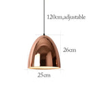 Modern rose gold pendant lights for dining room island decor