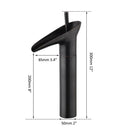 Modern rose gold waterfall bathroom faucet single handle tall tap