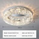 Modern round crystal led ceiling light bedroom chandelier