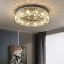 Modern round crystal led ceiling light bedroom chandelier