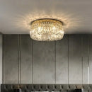 Modern round crystal led ceiling light bedroom chandelier