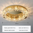 Modern round crystal led ceiling light bedroom chandelier
