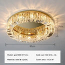 Modern round crystal led ceiling light bedroom chandelier