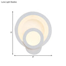 Modern round white led wall light – stairway warm white 8 inch fixture