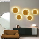 DecorBites™ Modern LED Wood Wall Sconce in Beige - Stylish Geometric Living Room Light Fixture