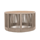 Alora Modern Rustic Coffee Table & Side Table With Woven Rope Design (SAK56739)