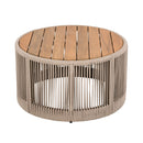 Alora Modern Rustic Coffee Table & Side Table With Woven Rope Design (SAK56739)