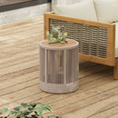 Alora Modern Rustic Coffee Table & Side Table With Woven Rope Design (SAK56739)