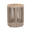 Alora Modern Rustic Coffee Table & Side Table With Woven Rope Design (SAK56739)