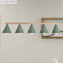 Modern sage green and wood island pendant – kitchen ceiling light