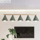 Modern sage green and wood island pendant – kitchen ceiling light