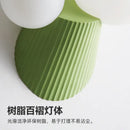 Modern sage green decorbites cactus resin glass wall lamp bedroom