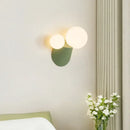 Modern sage green decorbites cactus resin glass wall lamp bedroom
