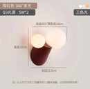 Modern sage green decorbites cactus resin glass wall lamp bedroom