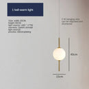 Modern sage green glass ball led pendant lamps for living room