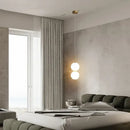 Modern sage green glass ball led pendant lamps for living room