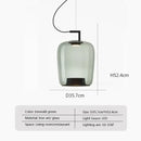 Modern sage green glass pendant lamp dining room set of 3
