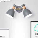 Modern sage green & gray double shade wall sconce living room light