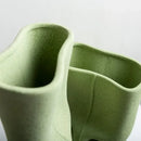 Modern sage green hollow ceramic vase set living room face decor
