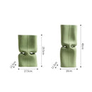 Modern sage green hollow ceramic vase set living room face decor