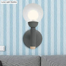 DecorBites™ Modern Macaron Style Torch Wall Sconce with Clear Glass Shade - 1 Light Mini Wall Light in Green/Grey/White