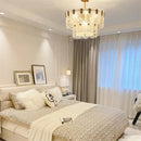 Modern scalloped art glass chandelier gold dining room light