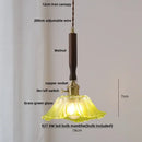 Modern scalloped floral ceramic led pendant light kitchen decor