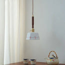 Modern scalloped floral ceramic led pendant light kitchen decor