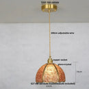 Modern scalloped seashell glass led pendant light for dining room