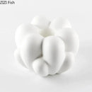 Modern scalloped white ceramic creative petal vase living room decor