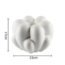 Modern scalloped white ceramic creative petal vase living room decor