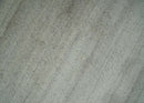 Modern 6x8 Ivory and Silver Wool Hand Woven Area Rug