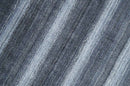 Modern Stripes Design 5x7 Charcoal and Silver Wool Hand Woven Area Rug