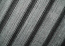 Modern Scandinavian Stripes Style 5x7 Silver and Gray Wool Hand Woven Area Rug