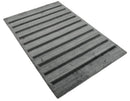 Modern Scandinavian Stripes Style 5x7 Silver and Gray Wool Hand Woven Area Rug